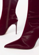 swatch_Burgundy Fabric steve madden mackena pointed toe stretch heeled boot