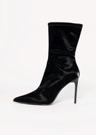 swatch_Black Fabric steve madden mackena pointed toe stretch heeled boot