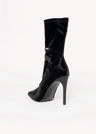 swatch_Black Fabric steve madden mackena pointed toe stretch heeled boot