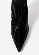 swatch_Black Fabric steve madden mackena pointed toe stretch heeled boot