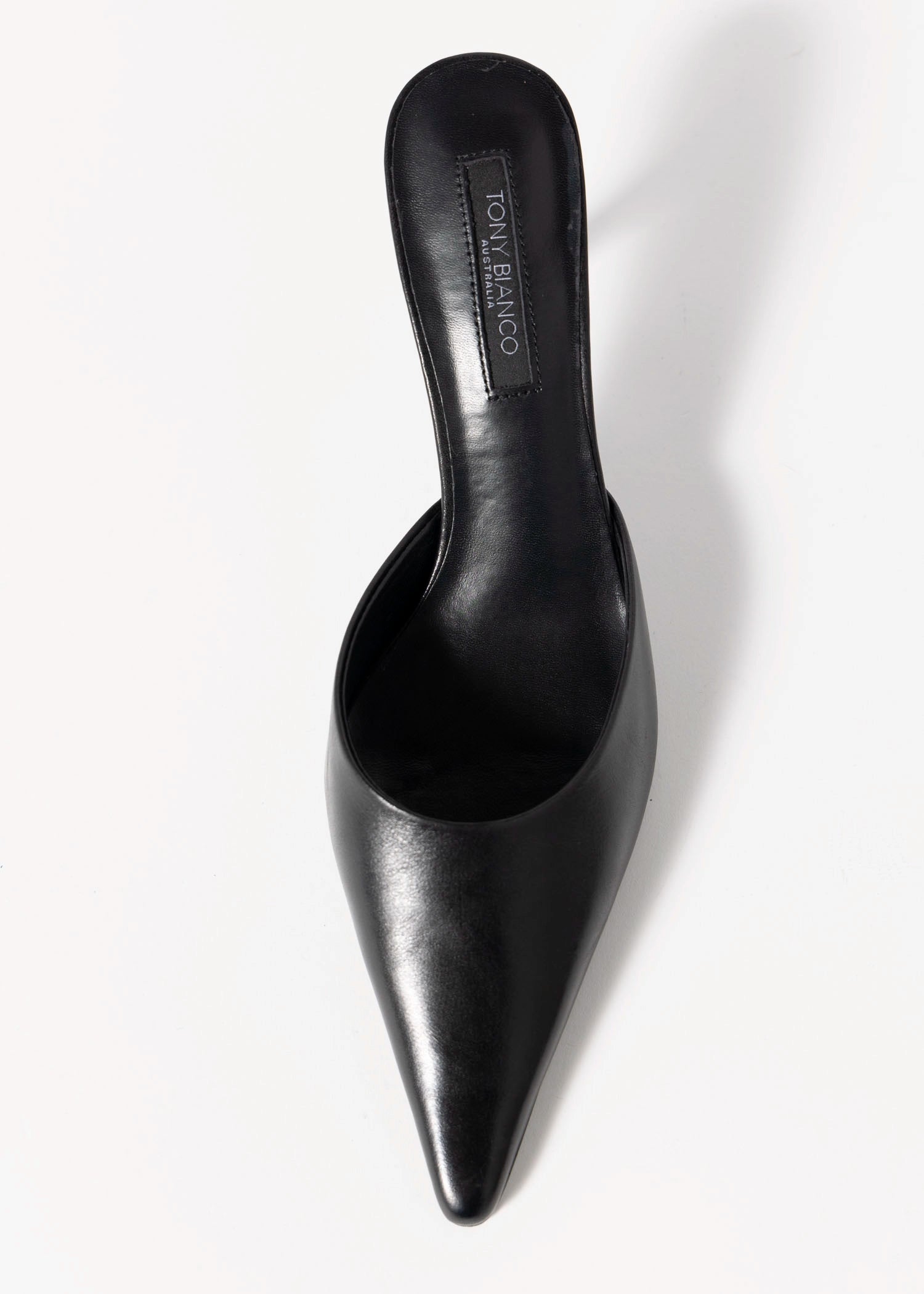 swatch_Black Leather tony bianco sicily pointed toe mule