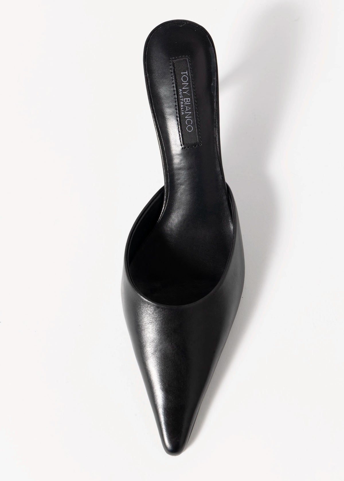 swatch_Black Leather tony bianco sicily pointed toe mule