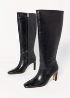 swatch_Black Leather steve madden lovelies tall leather heeled boot