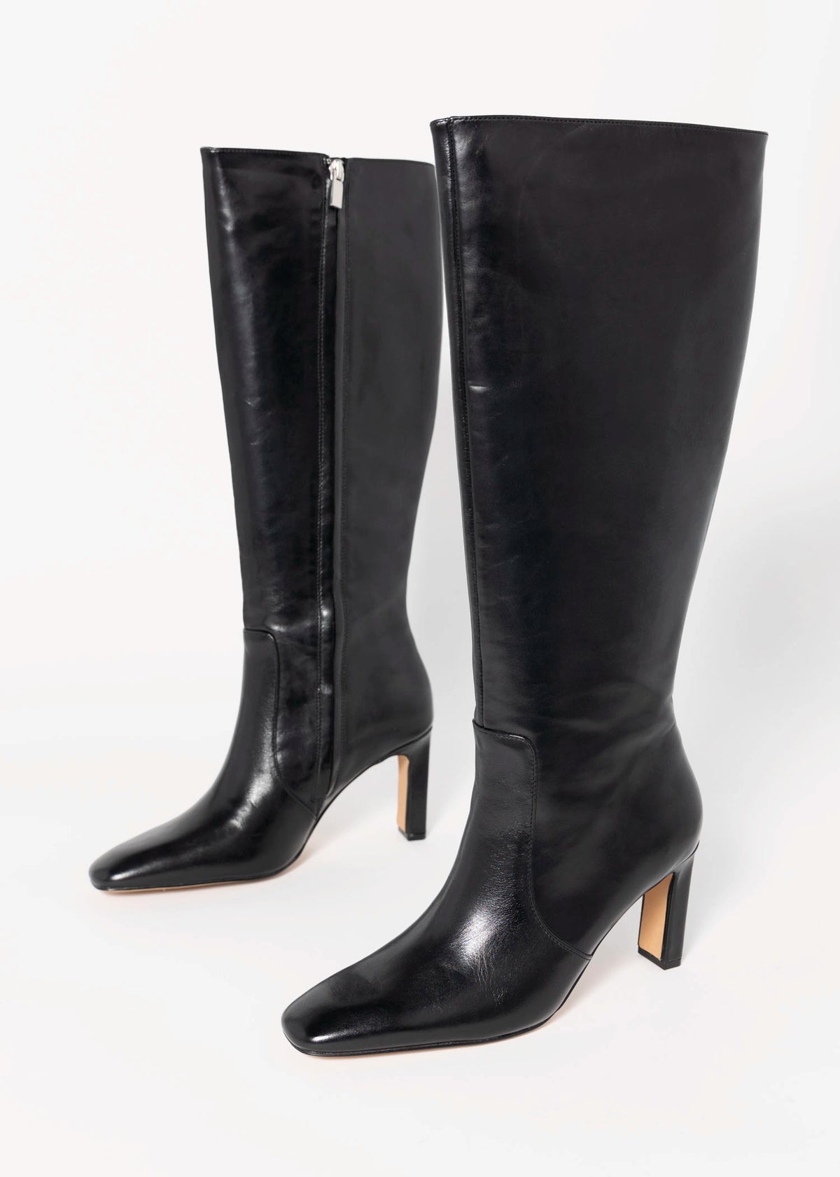 swatch_Black Leather steve madden lovelies tall leather heeled boot