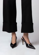 swatch_Black Eel nova roma pointed toe leather slingback pump