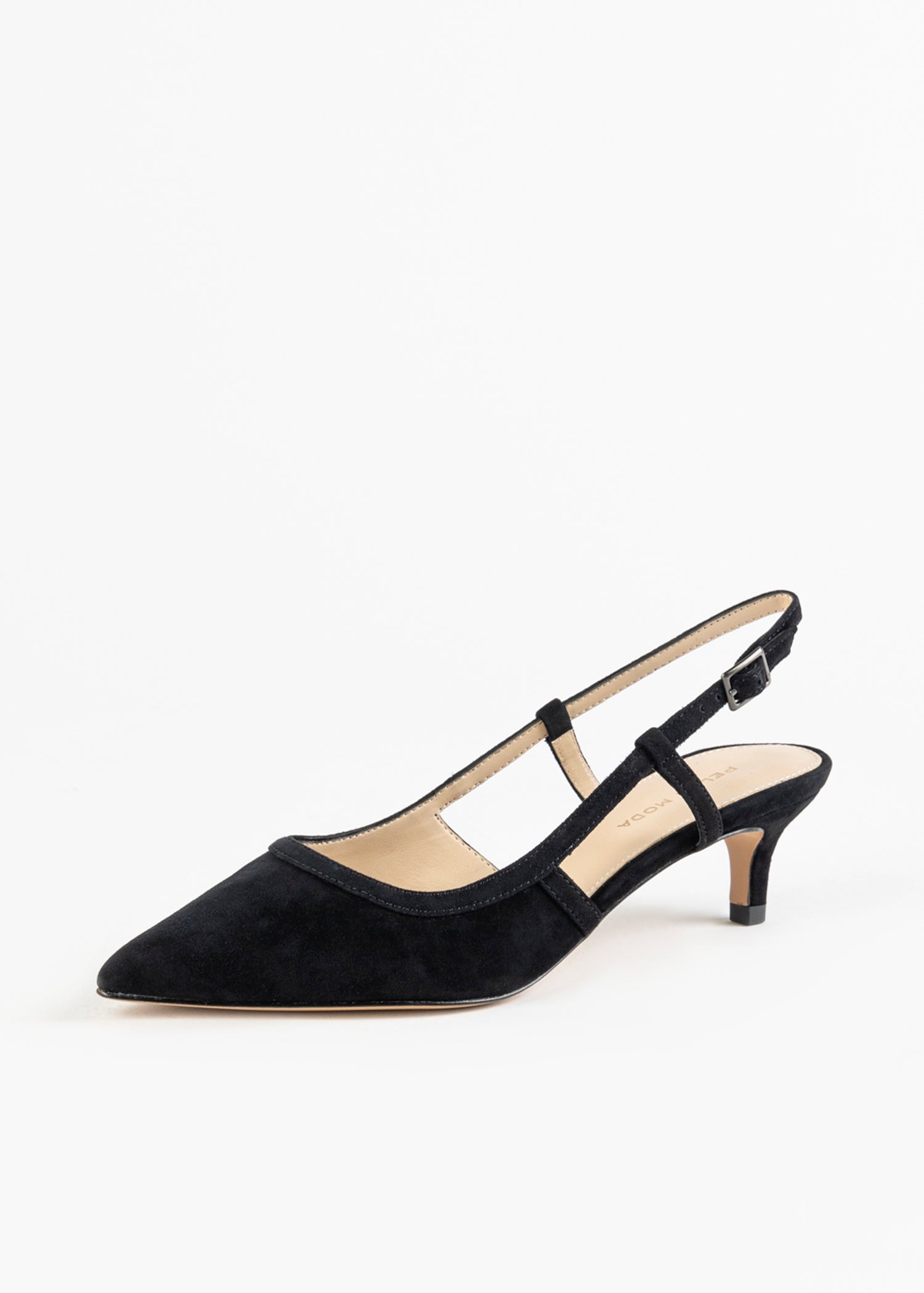 swatch_black suede deena slingback pump heels
