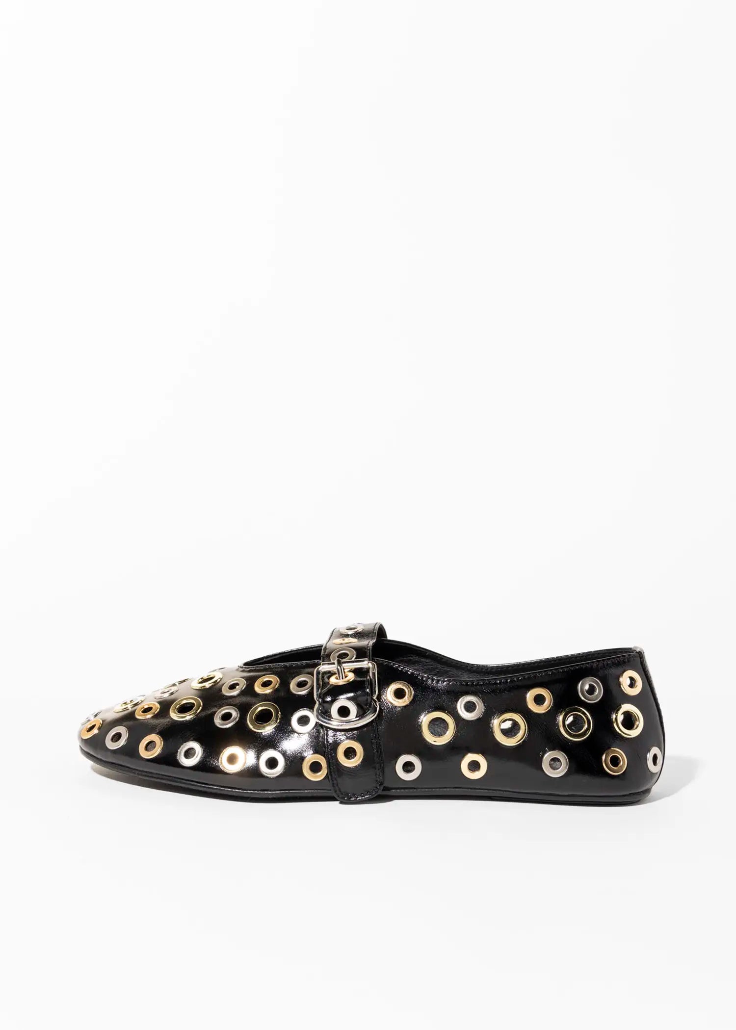 swatch_black holed flat flat shoes