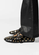 swatch_black holed flat flat shoes