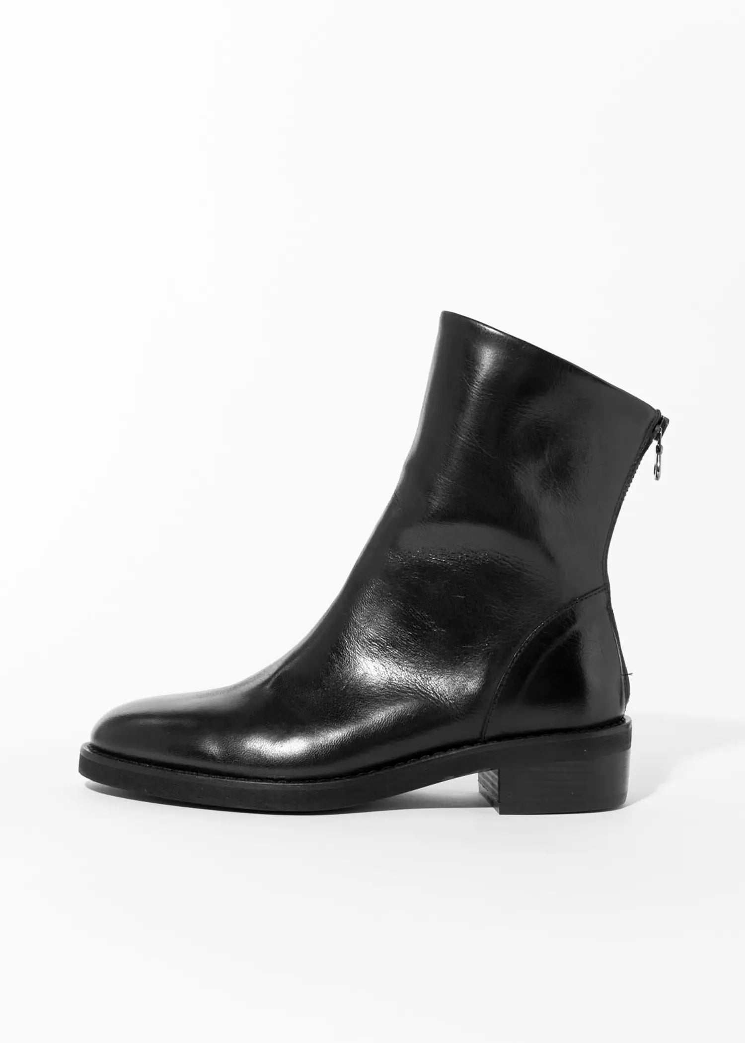 swatch_black round toe ankle boot ankle boots
