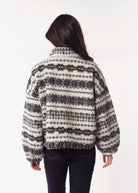 swatch_Ivory Multi fleece zip up jacket