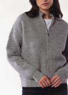 swatch_Grey Flannel ilma zipper cardigan sweaters