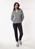 swatch_Grey Flannel ilma zipper cardigan sweaters