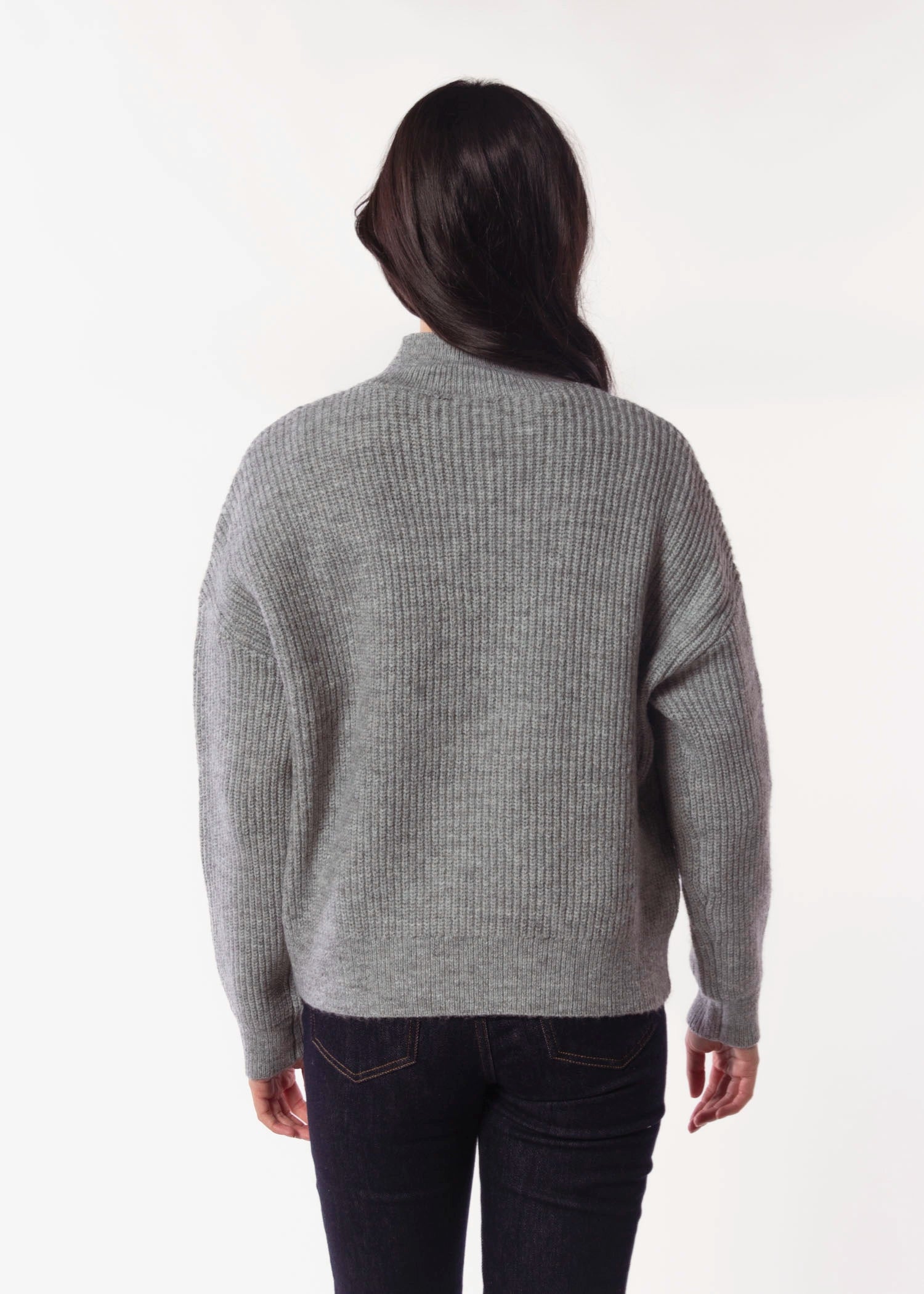 swatch_Grey Flannel ilma zipper cardigan sweaters