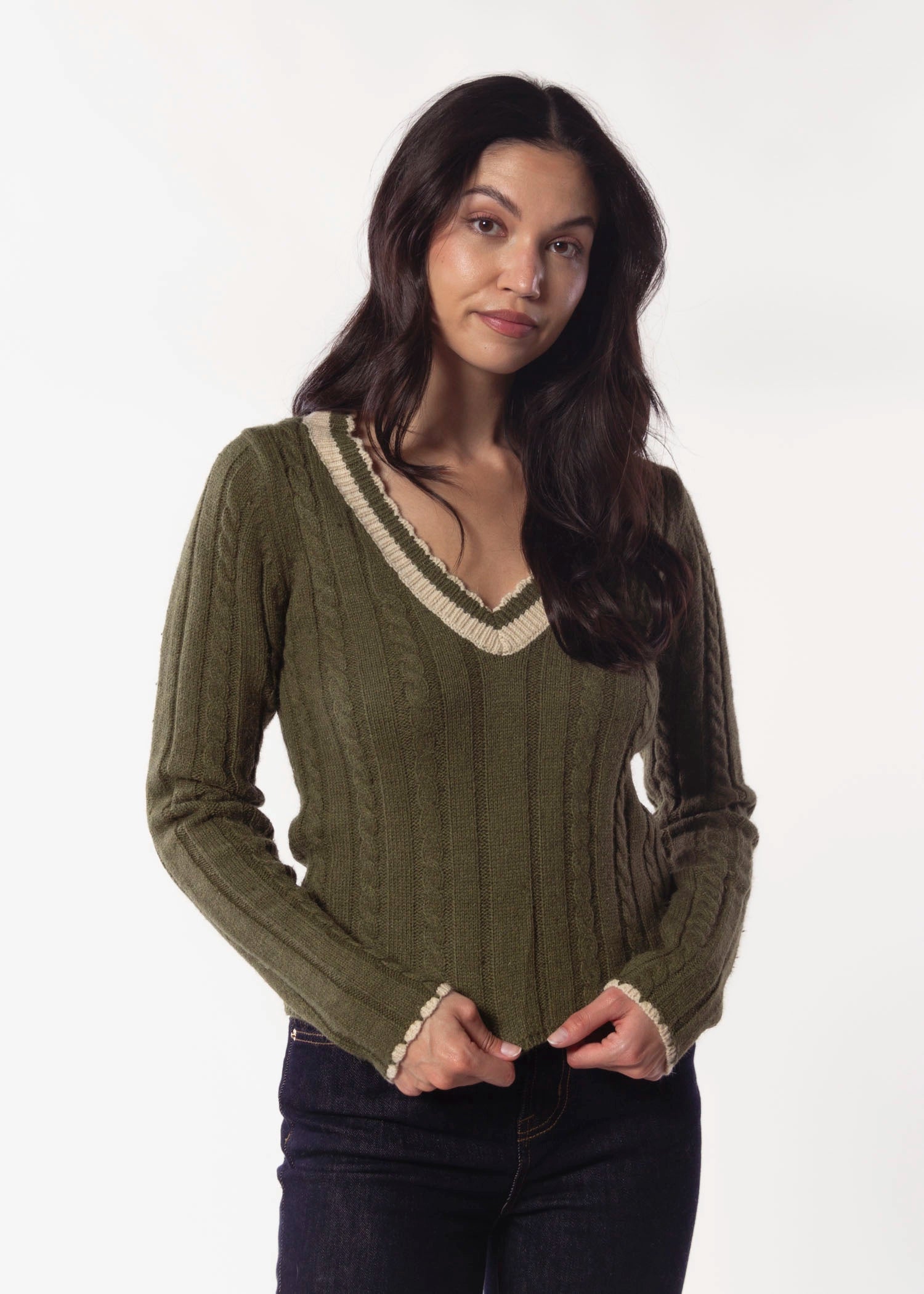 swatch_Olive jaden sweater heartloom tops