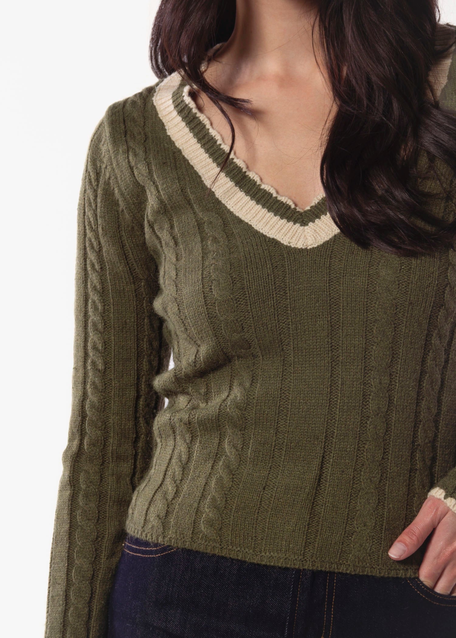 swatch_Olive jaden sweater heartloom tops