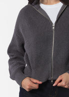 swatch_Charcoal zip cardigan tops