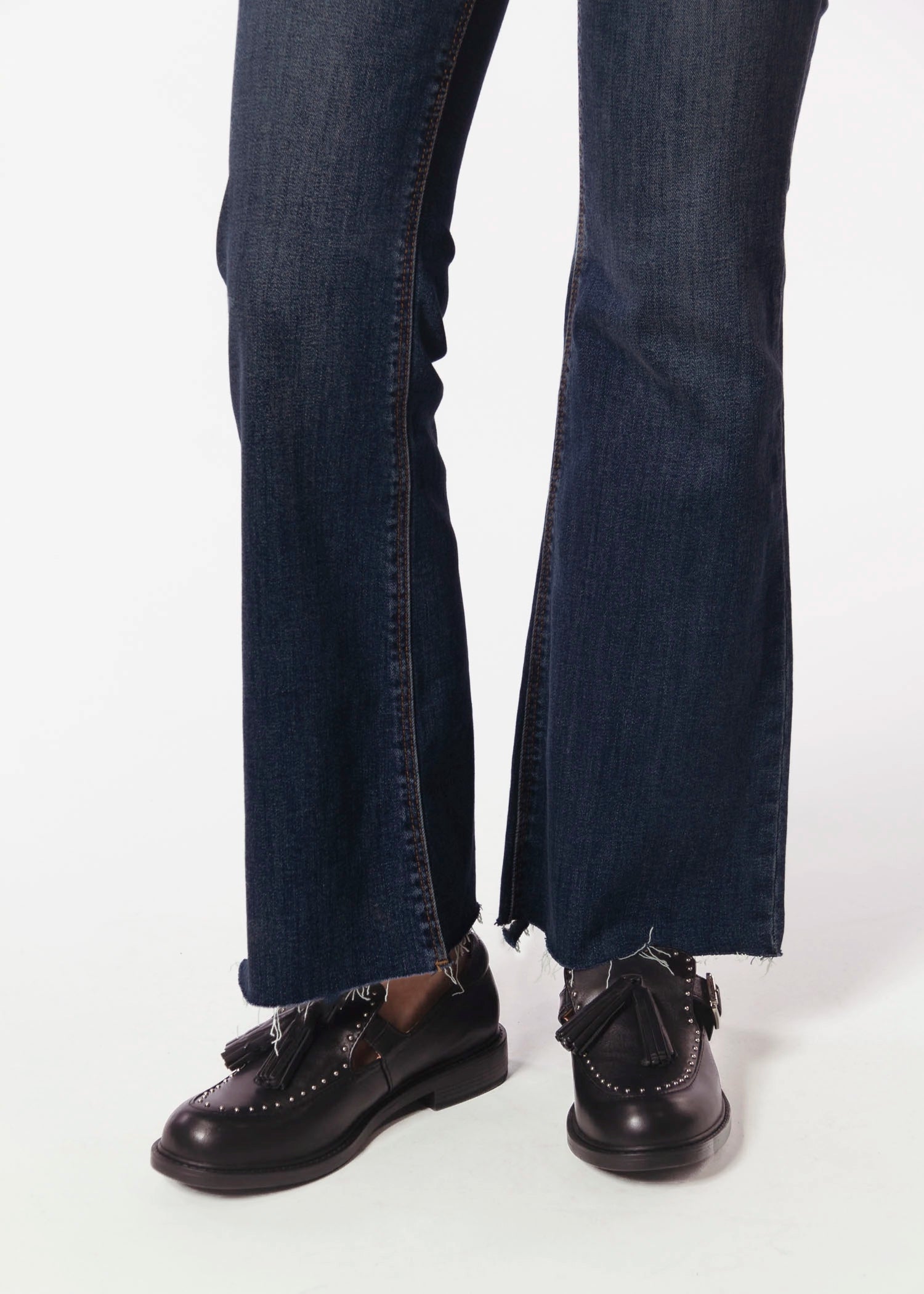 swatch_Black Leather big tassel loafer shoes