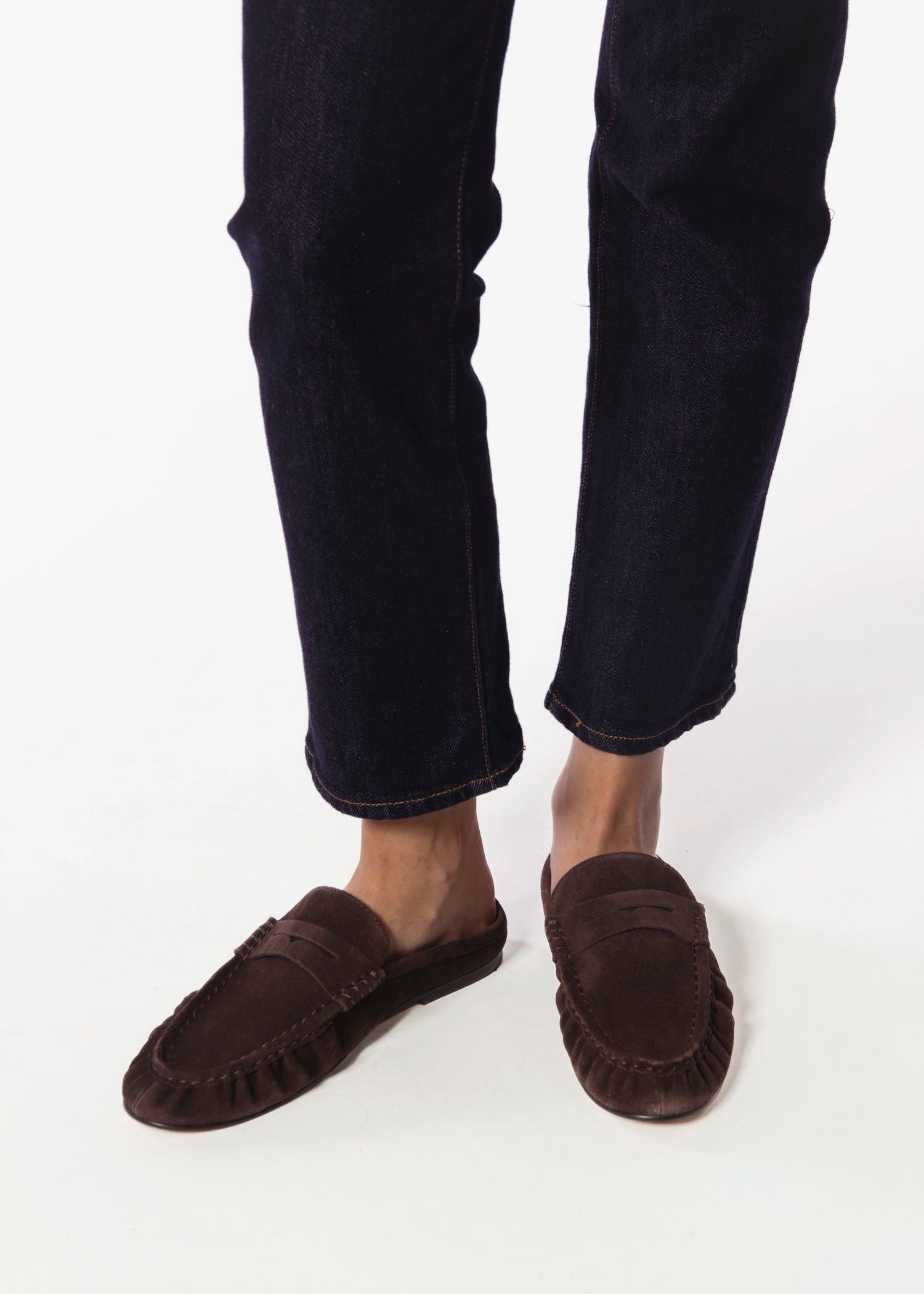 swatch_Dark Brown Suede rafe loafer steve madden
