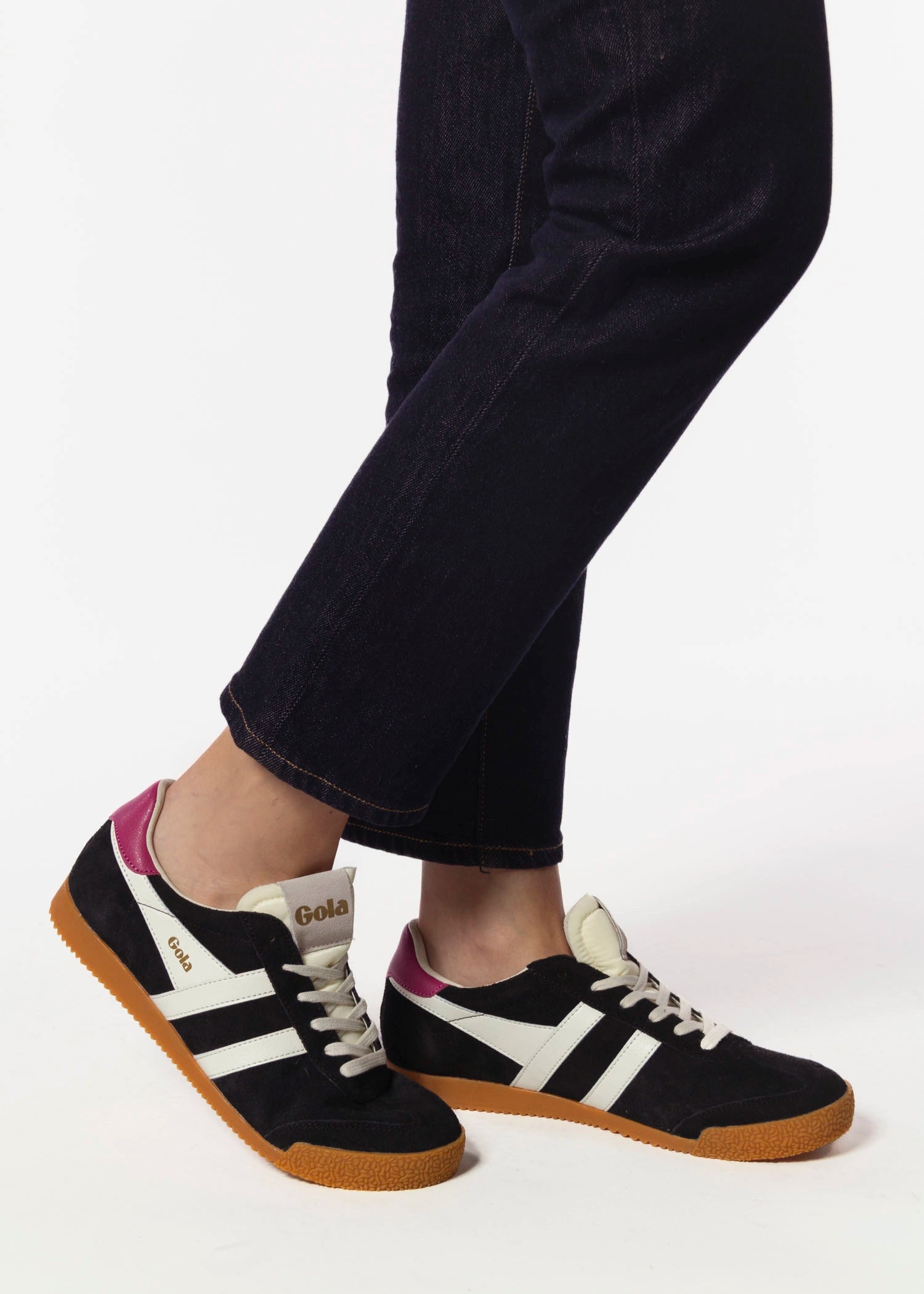swatch_Black/White/Fuchsia elan sneaker gola