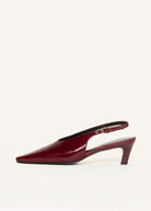 swatch_Burgundy Patent slingback pump shoes