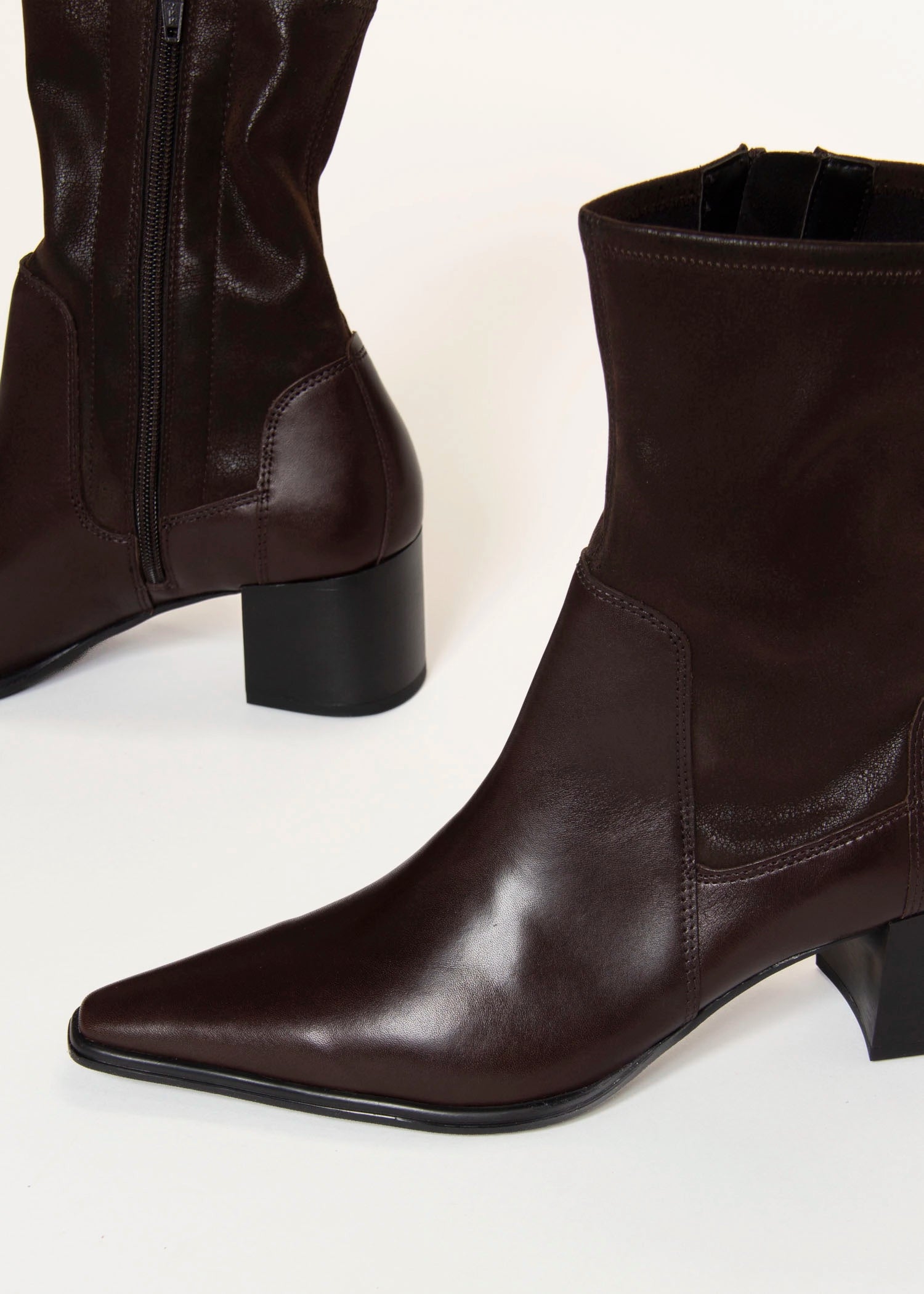 swatch_Chocolate Leather giselle boots vagabond shoes