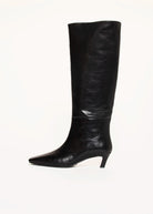 swatch_Black Leather evysa tall boot shoes