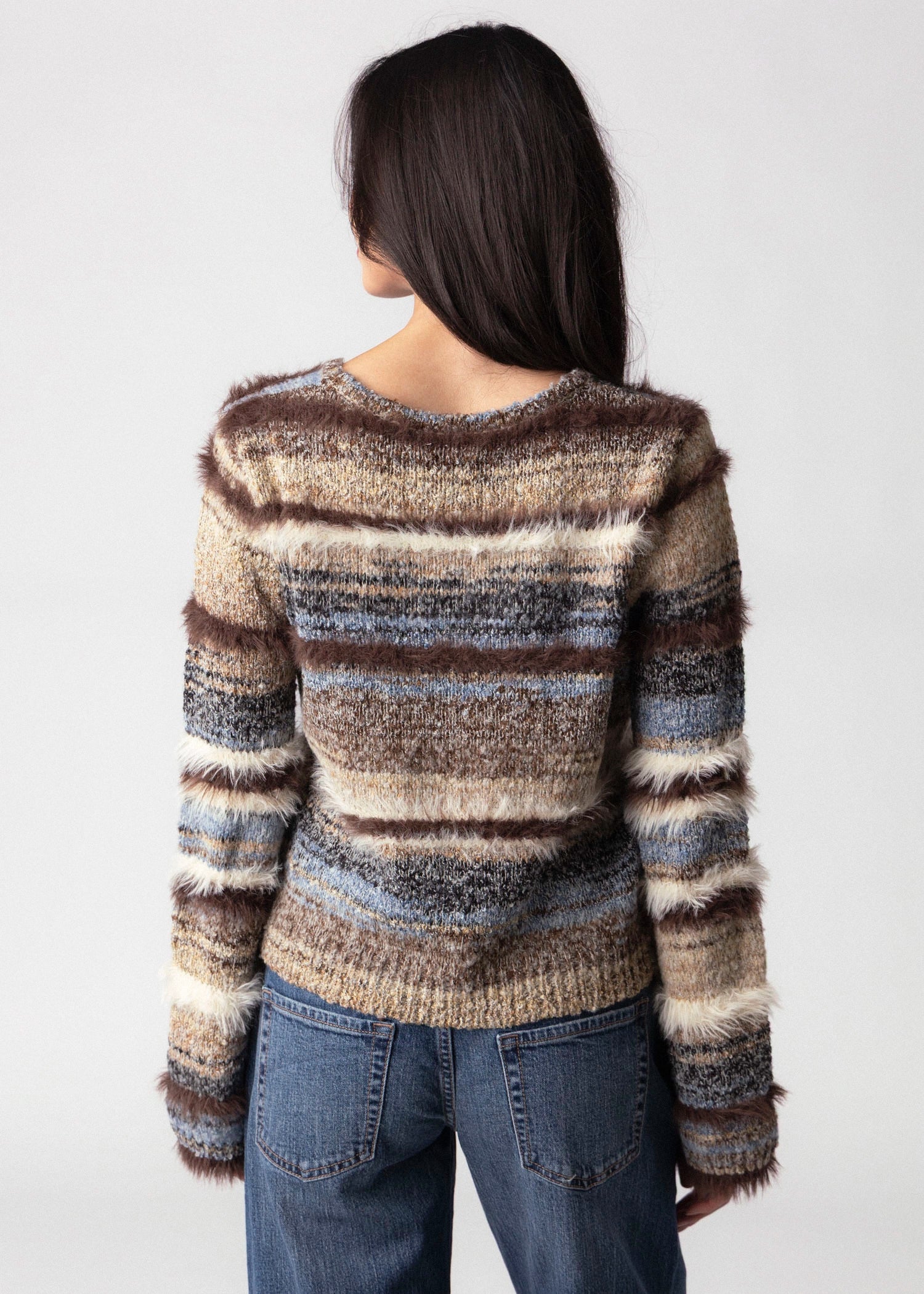 swatch_Multi fuzzy striped knit sweater