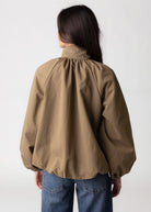 swatch_Light Olive high neck gathered jacket