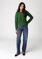 swatch_Vivid Moss pistola yara alpaca shrunken cardigan