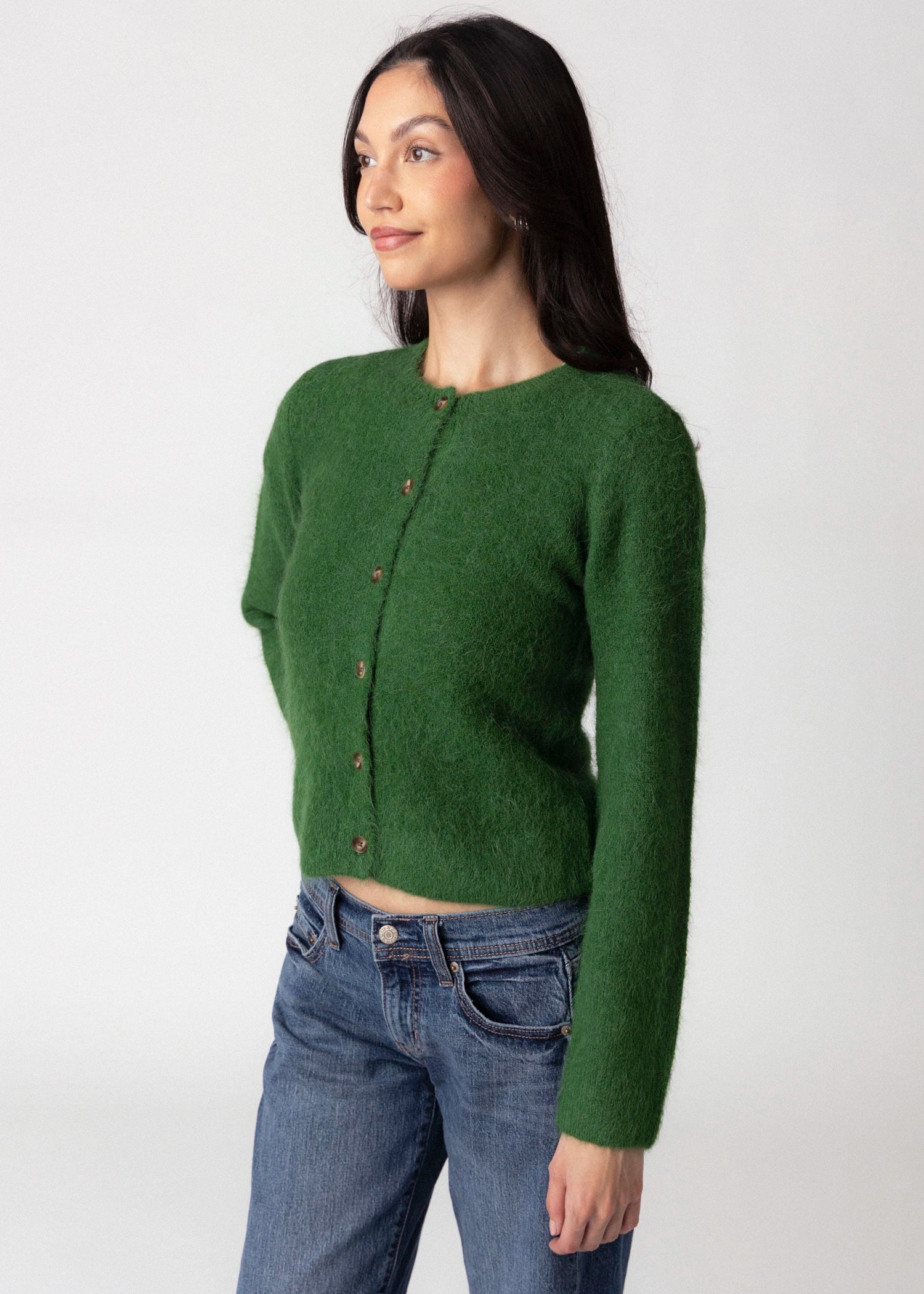 swatch_Vivid Moss pistola yara alpaca shrunken cardigan