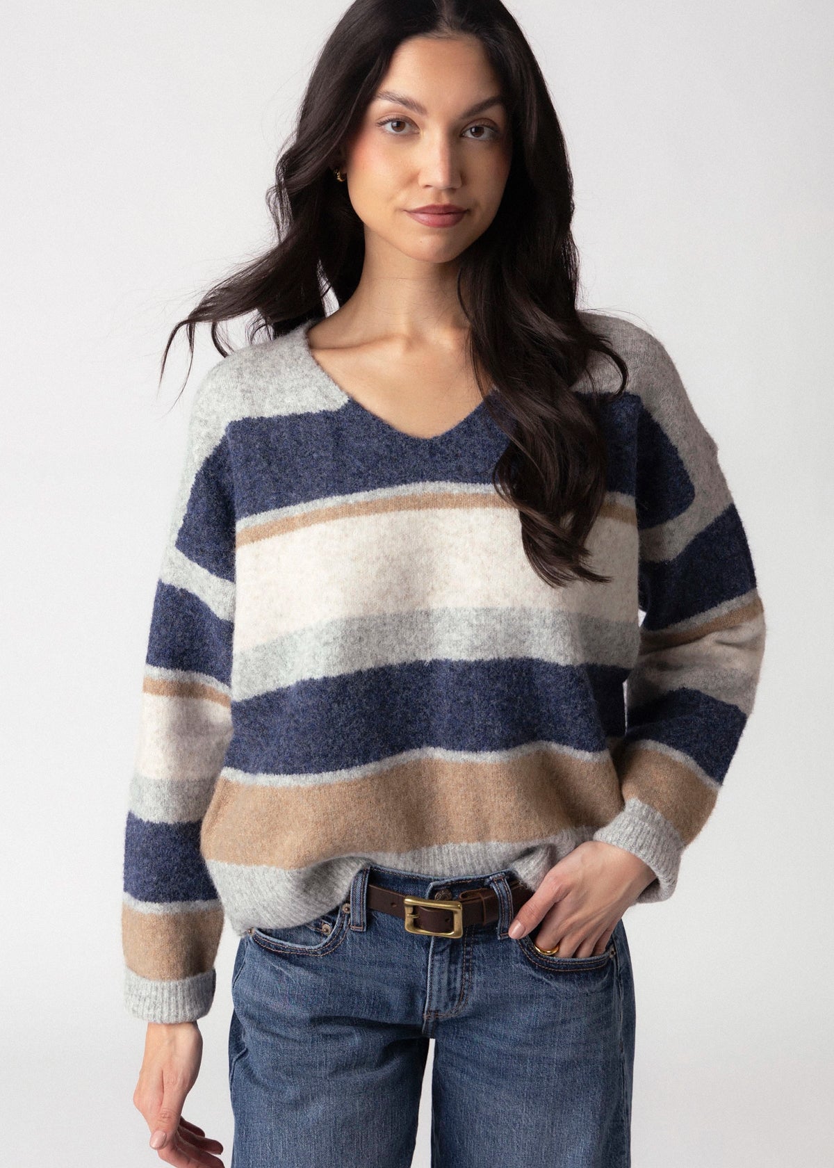 swatch_Blue Multi everyday striped sweater