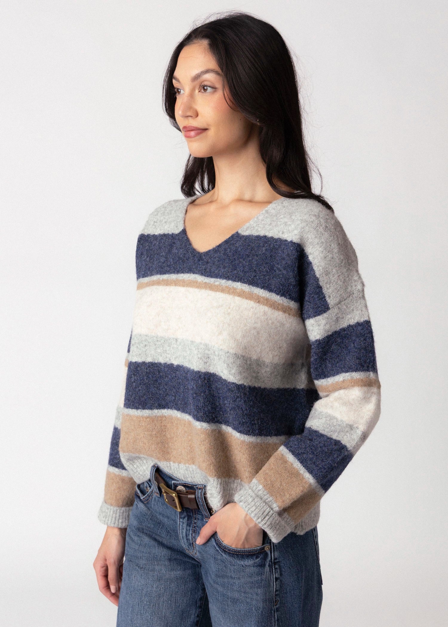 swatch_Blue Multi everyday striped sweater