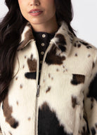 swatch_Cow rino and pelle touka cow print faux fur jacket