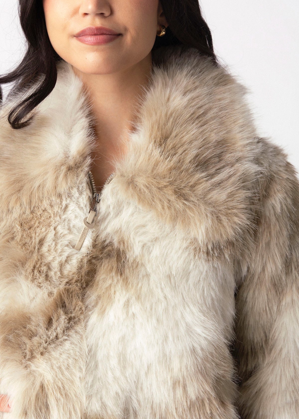 swatch_Birch/Basil rino and pelle amine faux fur jacket