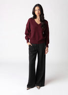 swatch_Bordeaux deluc boggle v-neck sweater