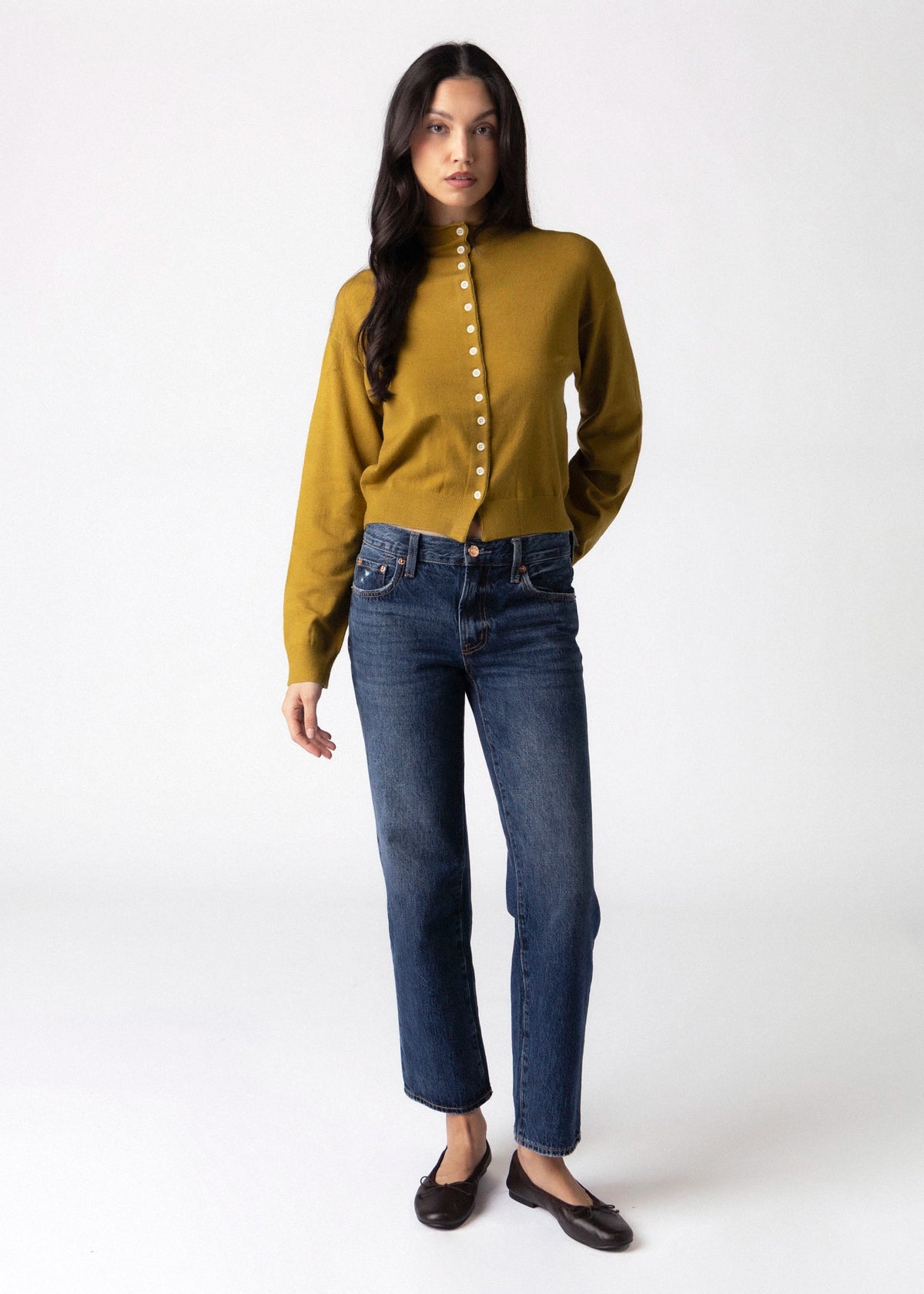 swatch_Chartruese mod ref brooks high neck cardigan