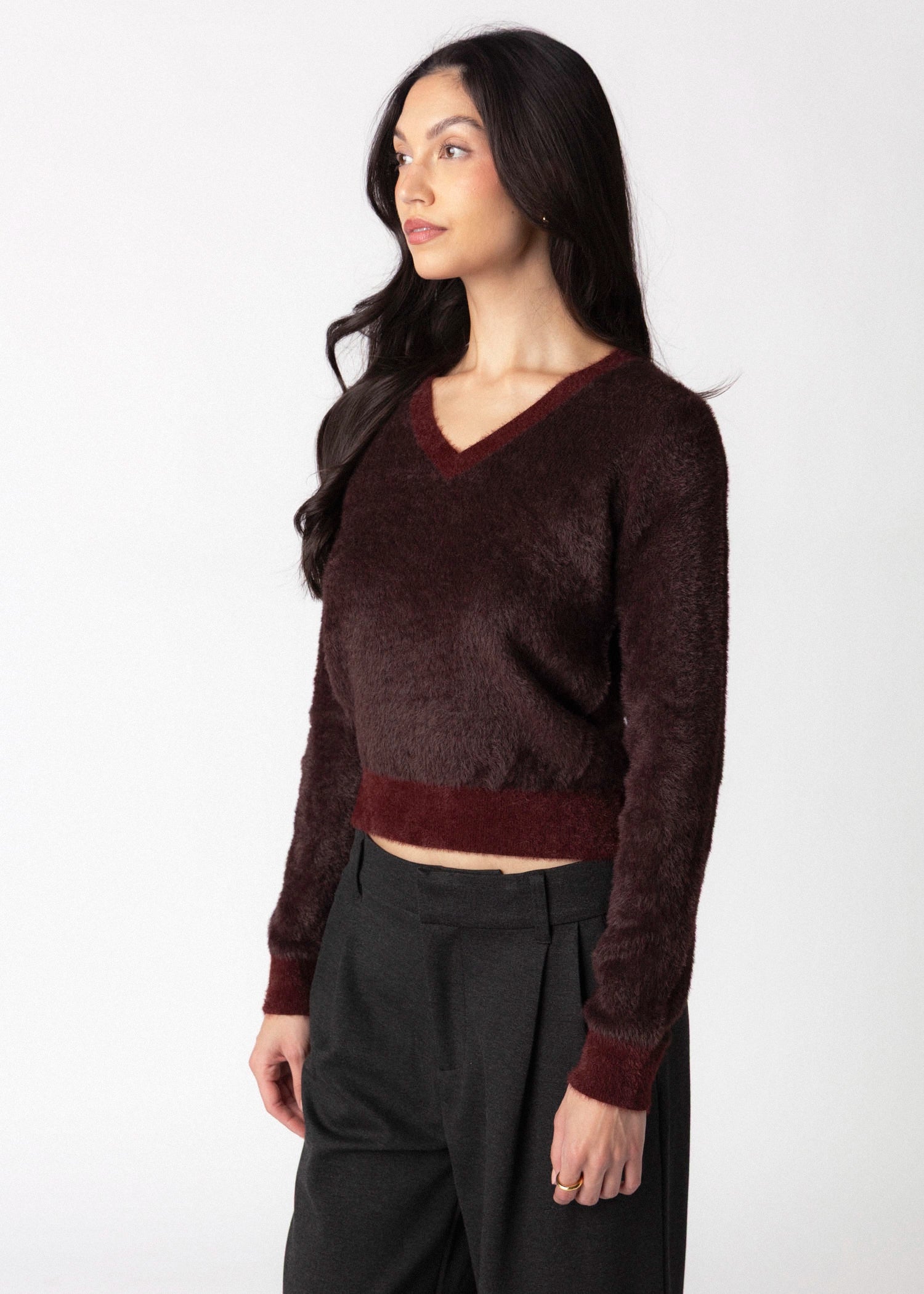 swatch_Fudge rino and pelle keath v-neck sweater