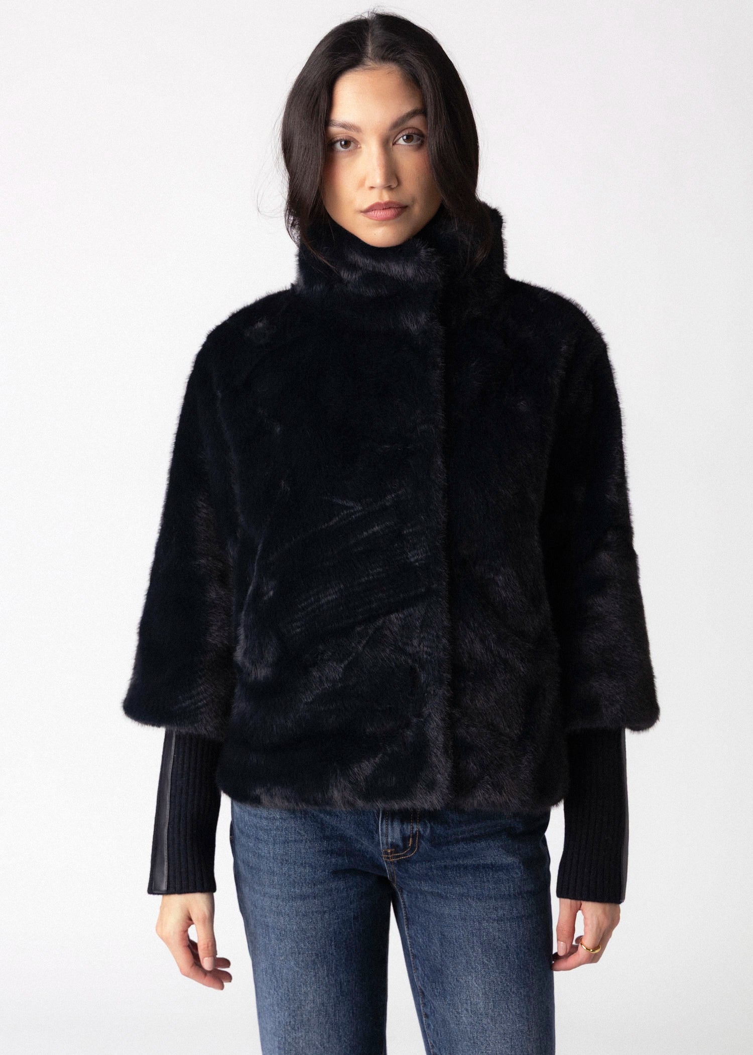 swatch_Dark Navy rino and pelle nesrin faux fur jacket