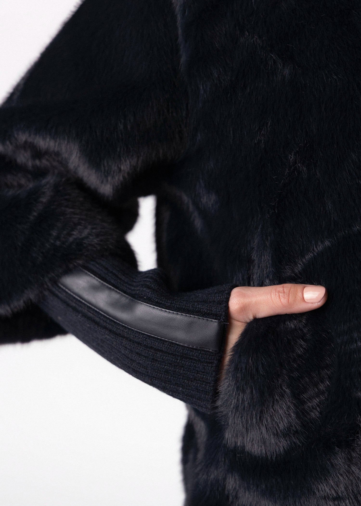 swatch_Dark Navy rino and pelle nesrin faux fur jacket