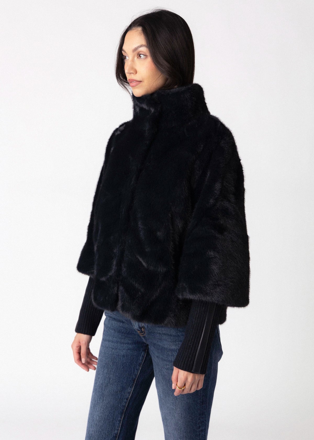 swatch_Dark Navy rino and pelle nesrin faux fur jacket