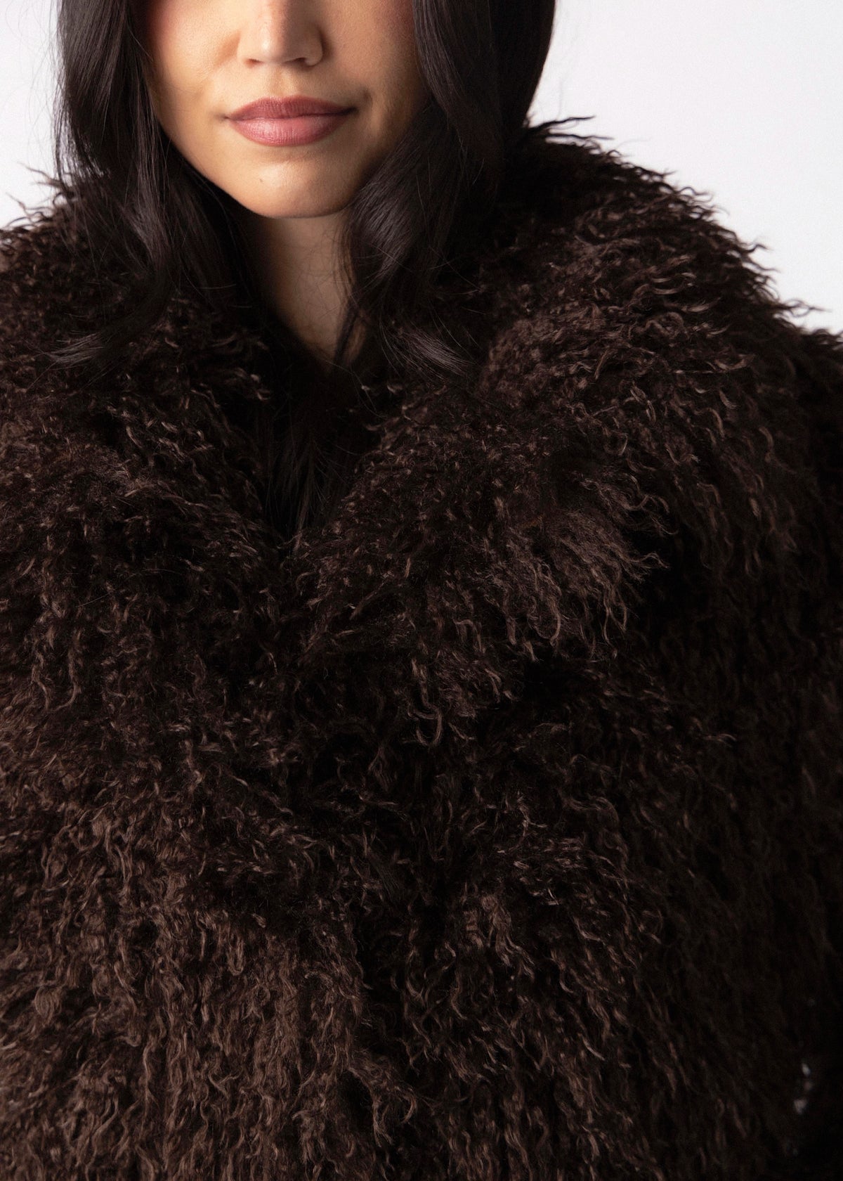 swatch_Coffee Roast rino and pelle lias faux fur jacket