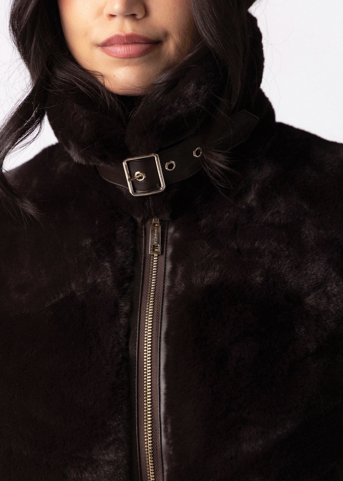 swatch_Pleated rino and pelle lambra faux fur jacket