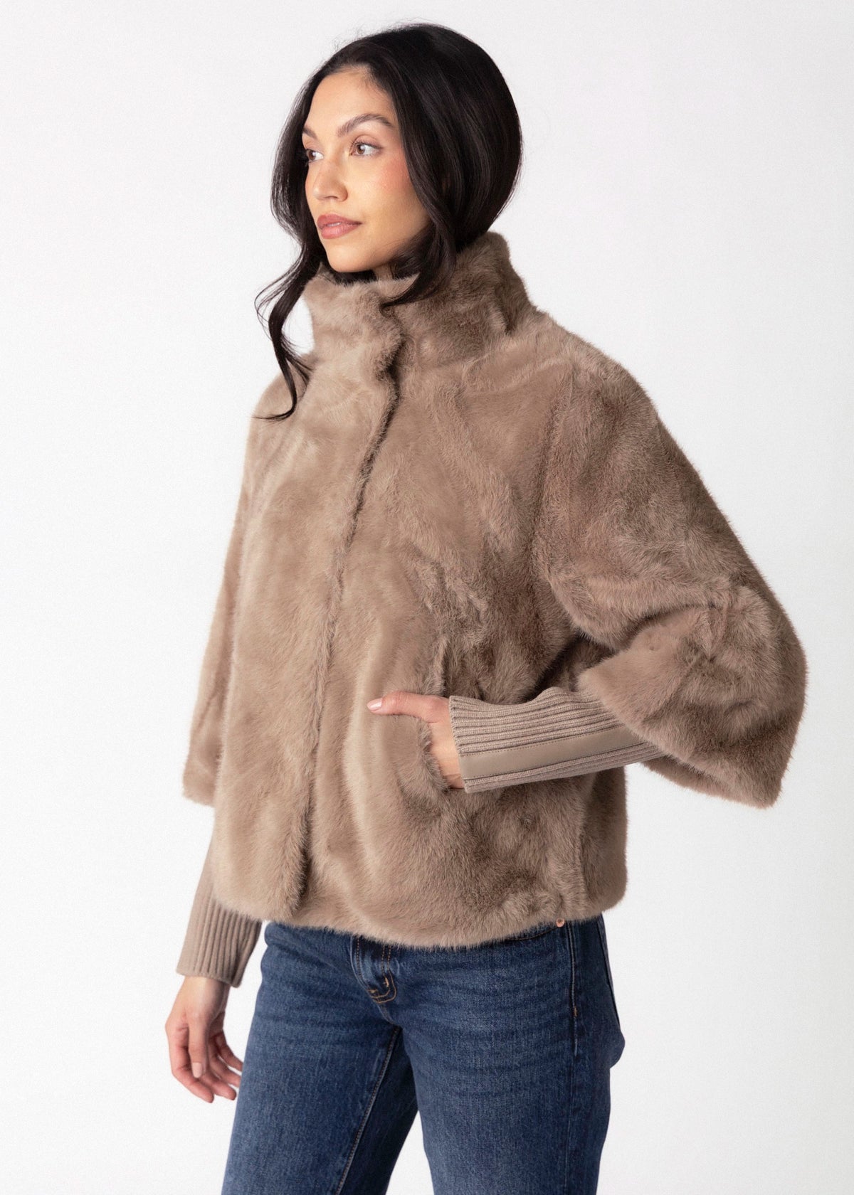 swatch_Mocha Latte rino and pelle nesrin faux fur jacket