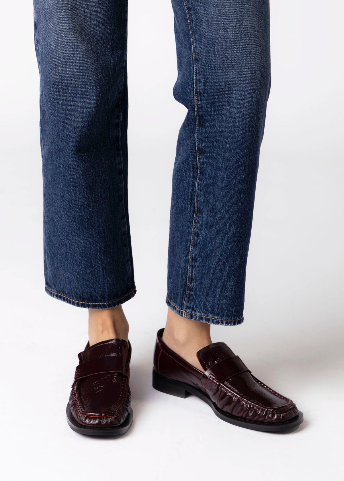 swatch_Wine Patent tony bianco grand patent leather loafer