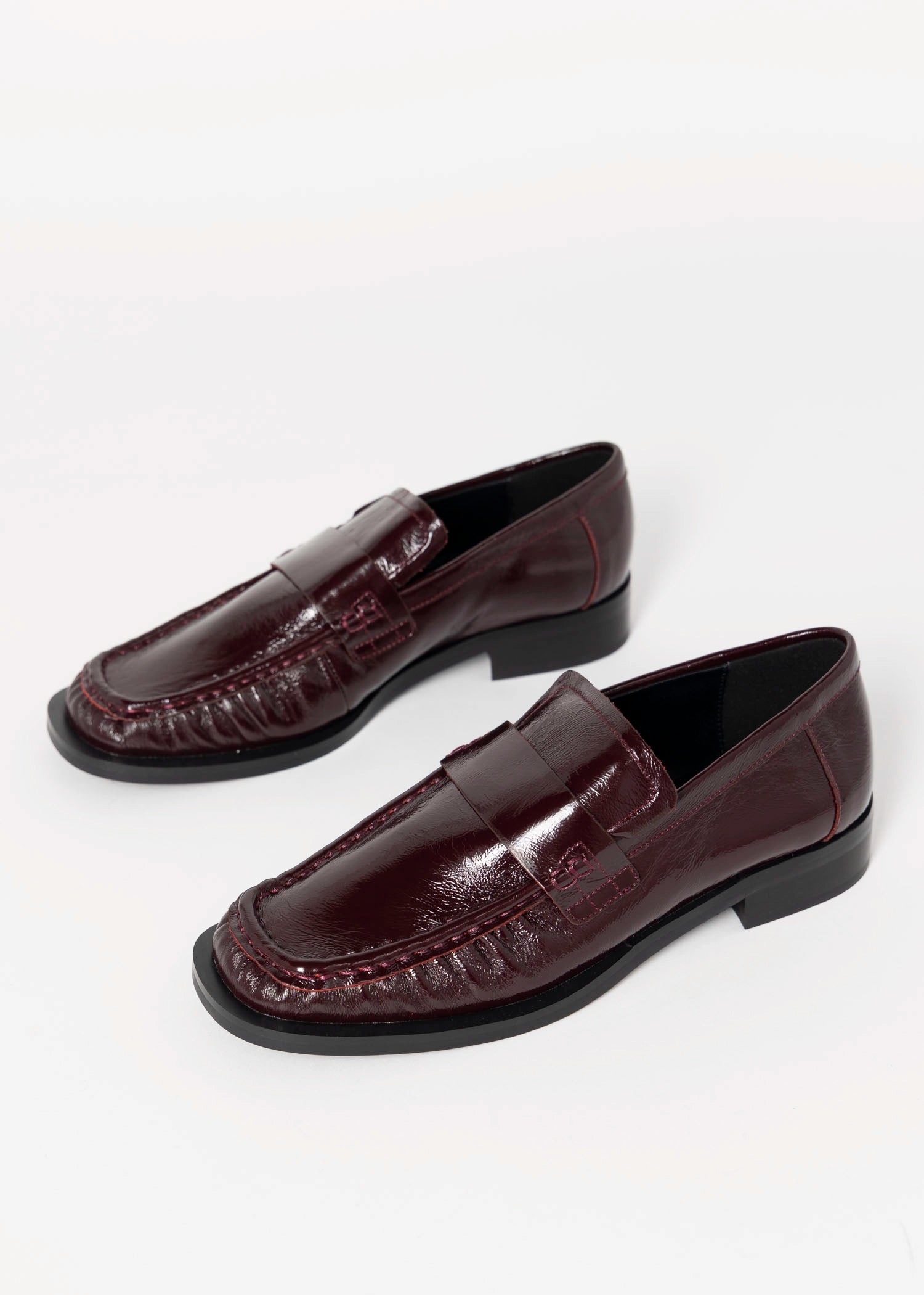 swatch_Wine Patent tony bianco grand patent leather loafer