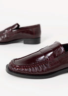 swatch_Wine Patent tony bianco grand patent leather loafer
