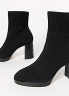 swatch_Black pelle moda vonni stretch fabric bootie