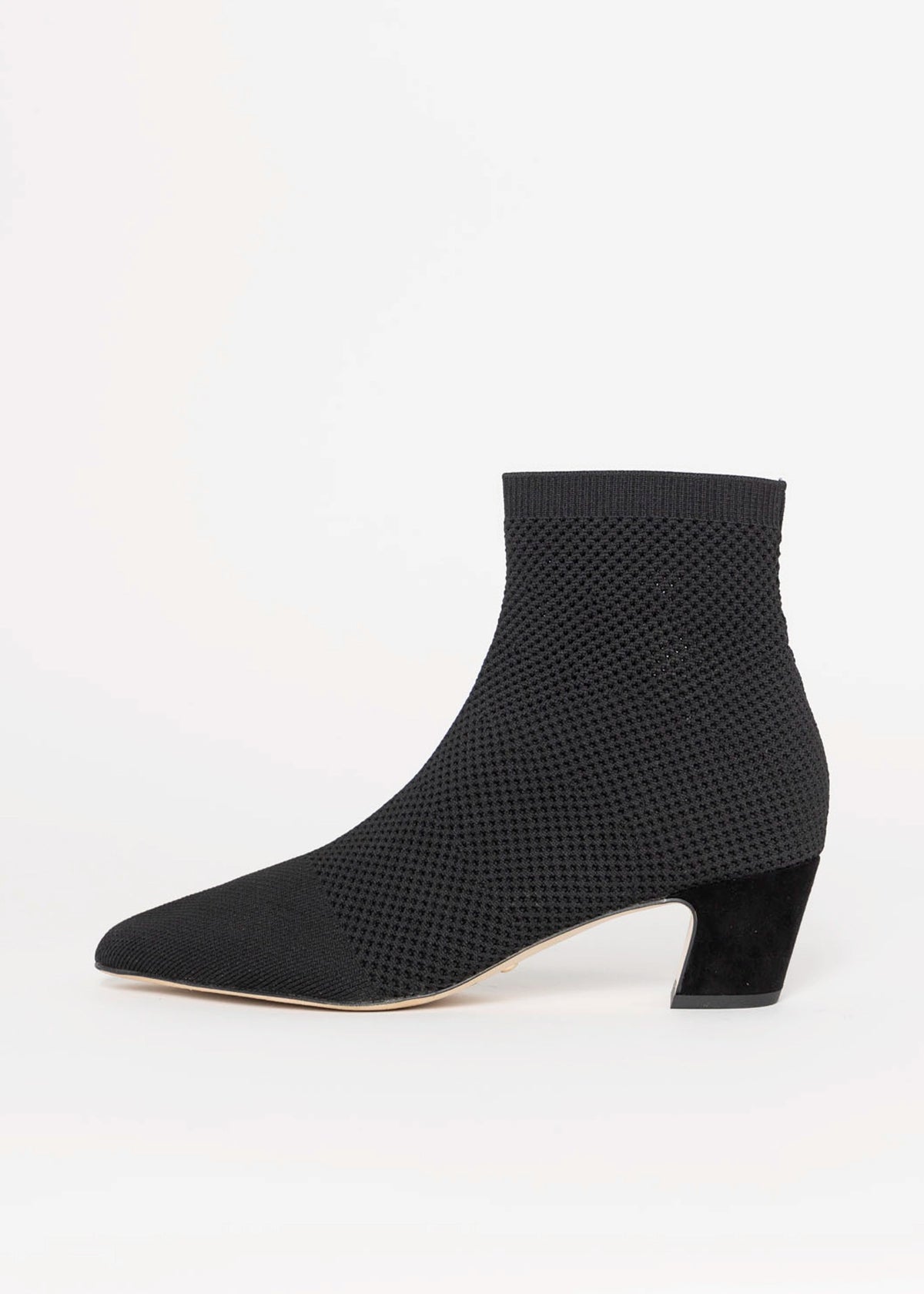 swatch_Black pelle moda emeli stretch knit bootie