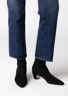 swatch_Black pelle moda emeli stretch knit bootie