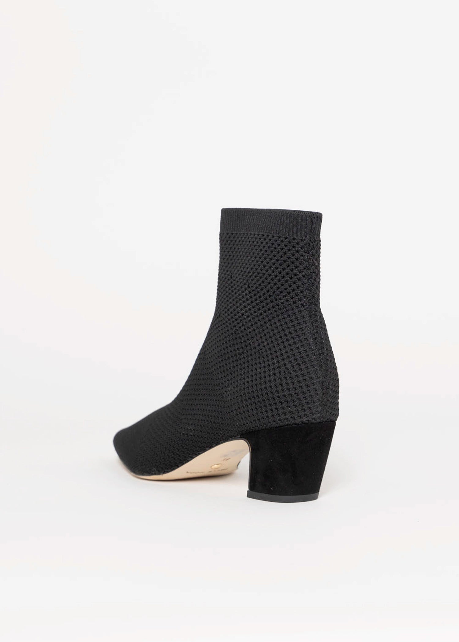 swatch_Black pelle moda emeli stretch knit bootie